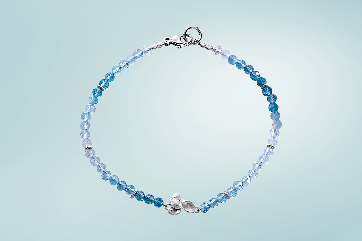 Flora Mare Blasentang Armband mit Aquamarin
